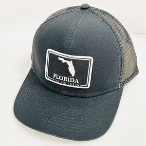 The State Company Florida Square Patch Trucker Hat‎ Cap Adjustable Dark Gray